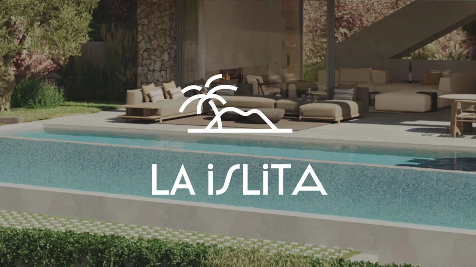 Website for luxury property development, view