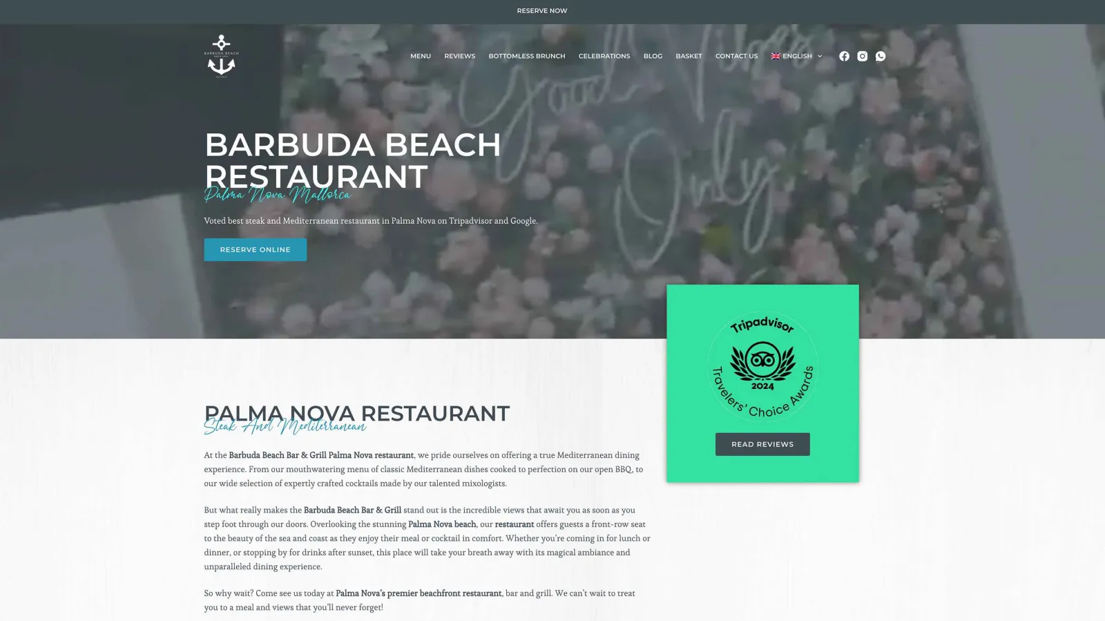 Restaurant website design and booking system, booking interface