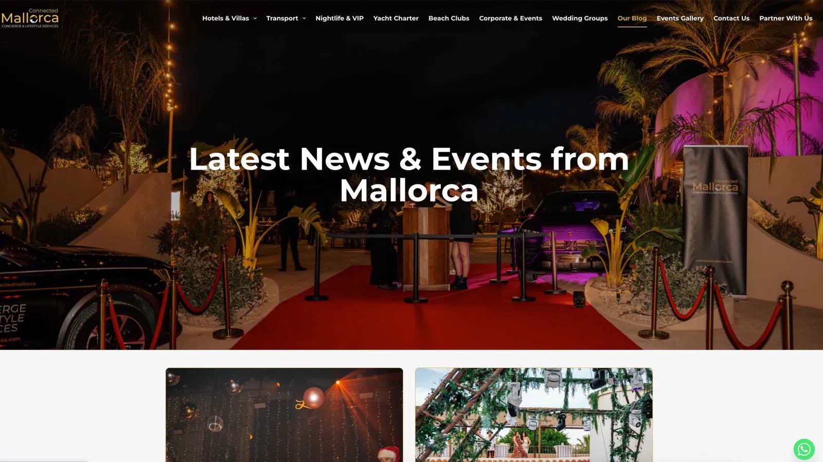 Connected Mallorca website page view