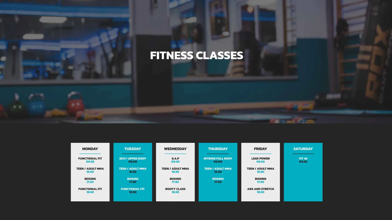 Website and SEO for Fit Club, view