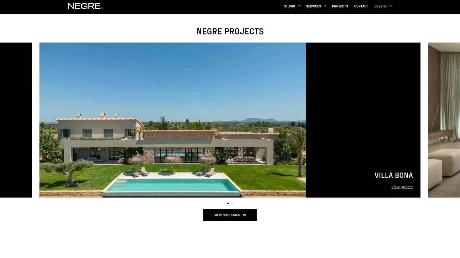 Website design for Nerge, result