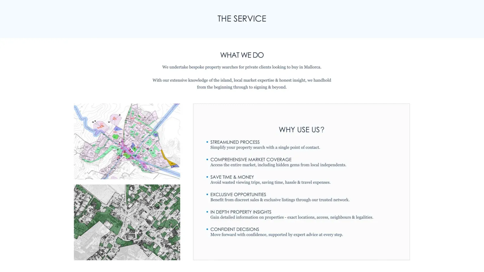 Website design for Property Mallorca, listing view