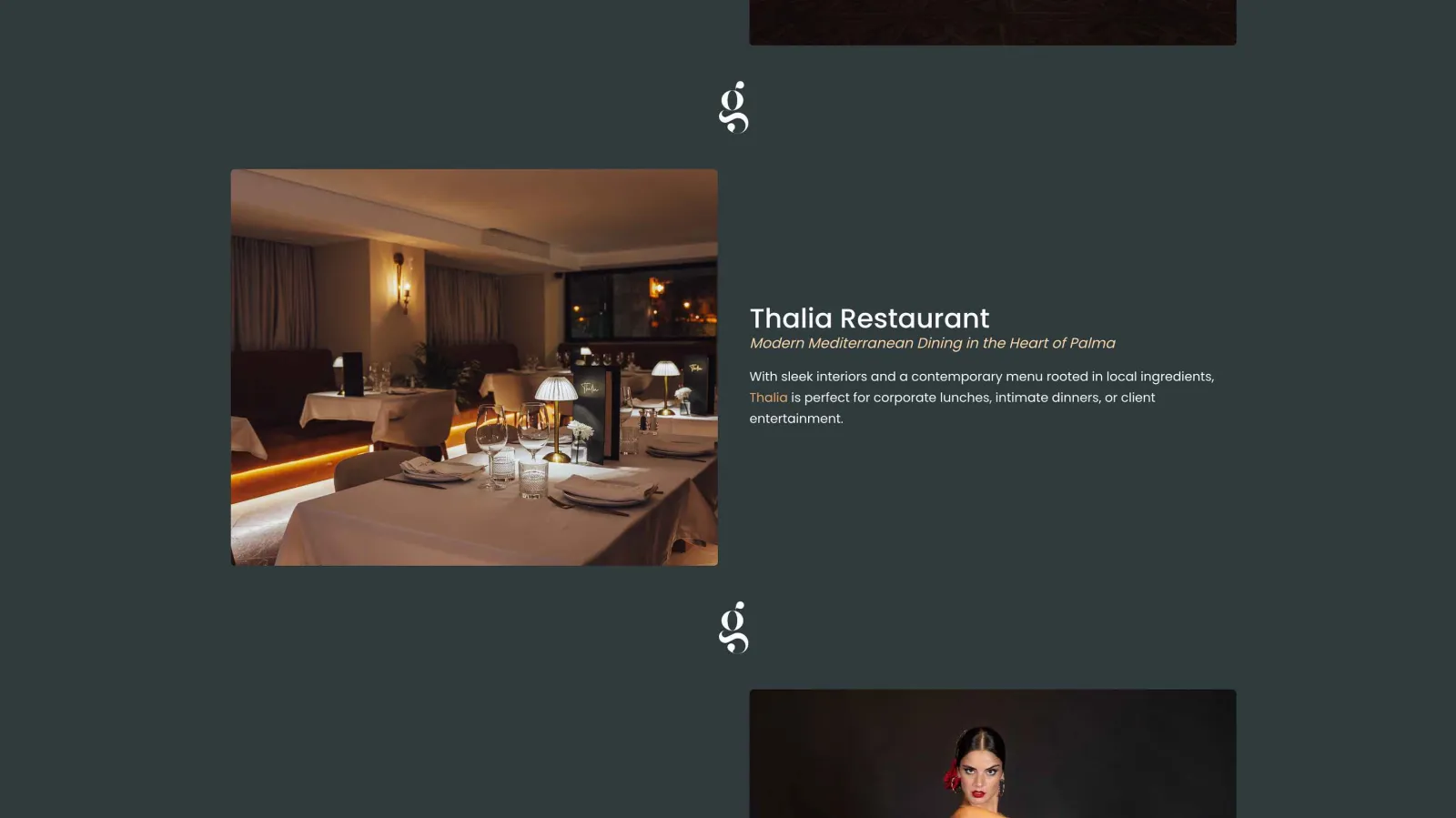 Corporate website for leading hospitality group in Palma, view