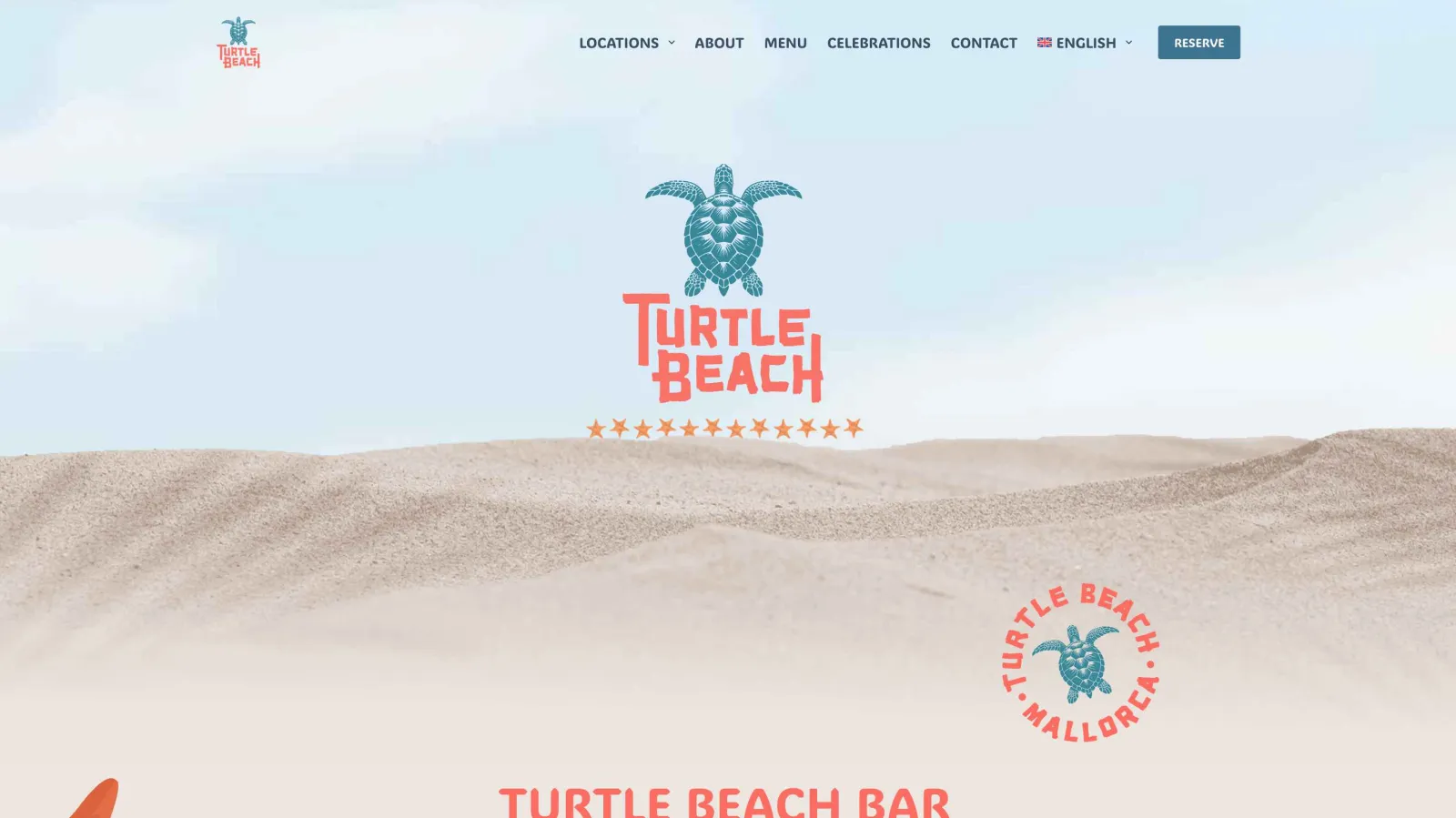 Turtle Beach restaurant website designed by Jayco Digital